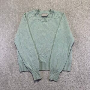 Everlane Sweater Womens XL Green Speckled Crewneck Recycled Cashmere Blend Wool